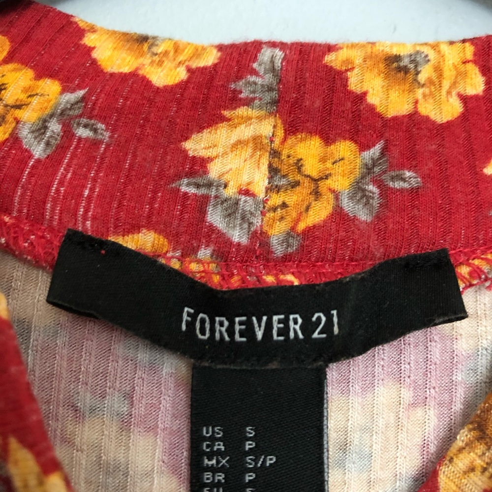 Forever 21 Floral Body Suit - Picture 3 of 4